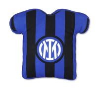 Inter Linea Home Coussin imprimé en Maille de Course avec Logo et Inscription du Club, Bleu Royal, 35 x 35 cm