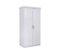 Inter Link Armoire à vêtements en pin massif, veines naturelles (2 portes, blanc)