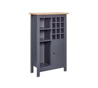 Inter Link Armoire à vin, Bois d'ingénierie, Anthracite, 3 Compartiments/1 Porte