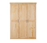 Armoire 3 portes en Pin massif SPEL Marron
