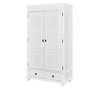 Armoire 2 Portes 2 Tiroirs Blanche PACO Blanc