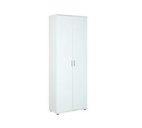 Inter Link - Armoire multi-usages - Armoire de rangement - Armoire multi-usages - 2 portes - Largeur:70cm - Profondeur : 34 cm - Hauteur : 190 cm - incl. 5 étagères - Mélaminé - Arconati - Blanc