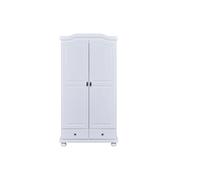 Armoire 2 Portes & 2 Tiroirs "Cama" 198cm Blanc