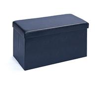 Inter Link - Boîte de rangement avec couvercle - Grande - Boîte pliable - Boîtes lavables - Polyuréthane - Grand espace de rangement - Pour vêtements, jouets - Espace de rangement - 76 x 38 x 38 cm - Noir - Setto