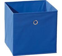 Inter Link - Boîte de rangement pliable - Porte-objets pliable - Boîte pliable en tissu - Boîte de rangement pour séparateu de pièce ou étagère - 32 x 32 x 32 cm - Avec trou pour les doigts - Winny - Bleu