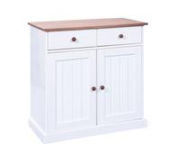 Inter Link Buffet Westerland, 2 ou 3 portes (Avec 2 tiroirs et 2 portes tournantes, blanc, imitation sépia)