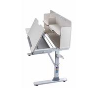 Inter Link - Bureau Enfant - pour Adolescents Réglable en Hauteur & inclinable - avec tiroir, Support Livre & rangements - Blanc - Sören