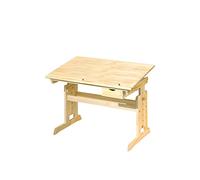 Inter Link Bureau Étudiant Bureau Table de Travail Bureau Enfants Bois Massif MDF Peint en Blanc LxHxP: 109 x 63-96 x 55 cm