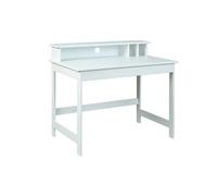 Inter Link - Bureau en pin massif - Table d'ordinateur - Poste de travail - Table de bureau - Robuste, stable et intemporel - Avec trou pour câble 110x68,50x76-91 cm - Hilda