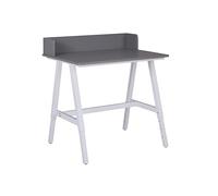Inter Link Bureau pour Enfant - Bureau réglable en Hauteur - pour Enfants - avec Embout - Table Stable - Chambre d'enfant - Ergonomique - Table d'apprentissage et de Travail - Blanc/Gris - Emmelie