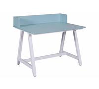 Inter Link Bureau pour Enfant - Bureau réglable en Hauteur - pour Enfants - avec Embout - Table Stable - Chambre d'enfant - Ergonomique - Table d'apprentissage et de Travail - Blanc/Bleu - Emmelie