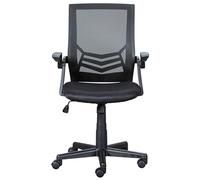 Inter Link - Chaise pivotante - Chaise de bureau - Fauteuil pivotant - Idéal pour le bureau à domicile - Noir - Jilli