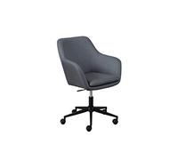 Inter Link - Chaise pivotante - Chaise de bureau - Home Office - Assise baquet - Réglable en hauteur - Roulettes de sécurité - Workrelaxed - Jusqu'à 100 Kg environ - Gris