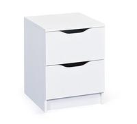 Inter Link - Commode - 2 tiroirs - Armoire à tiroirs - Armoire d'appoint - Sideboard - Mélaminé - Blanc - Tiroirs avec poignées encastrées - Westphalen 2