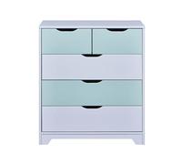 Inter Link Commode de chambre d'enfant Prati en bois massif Salvia Pastello