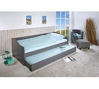 Lit Banquette 90 x 200 cm en Pin massif Gris BLANTA Gris