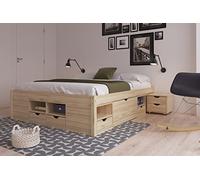 Habitdesign Modèle Kendra Table basse relevable avec finition chêne canadien 100 x 50 x 43-54 cm (l x P x H).