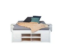 INTER LINK Lit en bois (blanc, 160 x 200 cm)