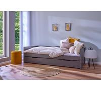 Inter Link - Lit fonctionnel - Lit d'enfant - Lit simple - Lit de rangement - Lit avec tiroir - 2 couchages 90x200 cm - Pin massif - Blanc - Dream the future 90 x 200 cm