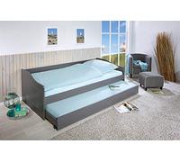 Lit Banquette 90 x 200 cm en Pin massif Gris BLANTA Gris