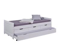 Inter Link Lit gigogne Desert Rain 90x200 incl. sommier à lattes Blanc Bois massif