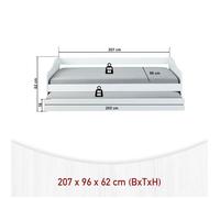 Inter Link Lit gigogne Leonie 23 90x200 cm blanc bois massif avec sommier à lattes