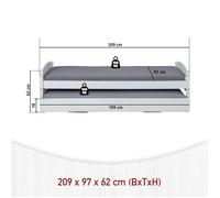 Inter Link Lit gigogne VINDAS 90x200 Blanc Bois massif