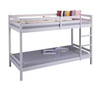 Inter Link - Lit superposé - Lit surélevé - Lit jeune - Lit superposé - Lit enfant - Pin massif - Blanc - Sans sommier - 90 x 200 cm - Small Cloud, 40101050