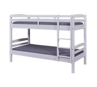 Inter Link – Lit superposé 200 x 102 x 148 cm en bois, sommier à lattes, blanc