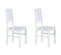 Inter Link Lot de 2 chaises Westerland (blanc)