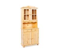 Inter Link Meuble vitrine style champêtre, 2 ou 3 portes (2 portes, crème)