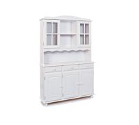 Inter Link Meuble vitrine style champêtre, 2 ou 3 portes (3 portes, blanc)