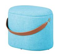 Inter Link Pouf, Tissu : MDF^polyuréthane, Bleu, 42 x 30 x 36 cm