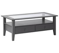 Table Basse 2 Tiroirs en Bois "Istres" 115cm Gris