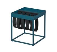 Inter Link - Table Basse - Porte-revues - Table Fonctionnelle - Bleu - métal laqué - avec Porte-revues - Laine Bouillie - Club NY