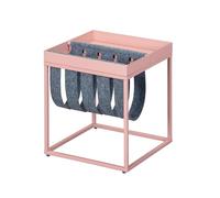 Inter Link - Table Basse - Porte-revues - Table Fonctionnelle - Mellow Rose - métal laqué - avec Porte-revues - Laine Bouillie - Club NY
