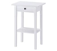 Inter Link - Table d'appoint - 1 Porte & 1 étagère - Table de Rangement - Style Classique - Table de Chevet - Table de Couloir - Pin Massif - Laqué Blanc - 1S