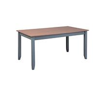 Inter Link - Table de Salle à Manger - Table de Cuisine - Pin Massif - Style Rustique - Gris sépia Marron - 160 x 90 cm - Luzerna 1.1