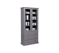 Inter Link Vitrine buffet Westerland , 90 x 38,40 x 190 cm (gris, sépia/marron)