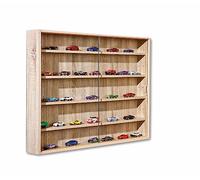 Inter Link - Vitrine murale 4 étagères 5 compartiments pour miniatures Chêne 80x60x9.5 cm