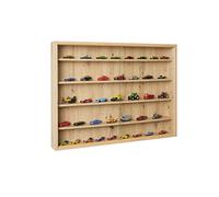 Inter Link - Vitrine murale Artisario, 5 compartiments, 4 étagères, MDF décor chêne 80x60x9.5 cm