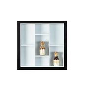 Etagère murale bois noir et blanc Melce 67 cm