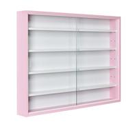 Inter Link Vitrine murale Pinkruby pour miniatures - Rose / Blanc