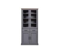 Inter LinkVitrine Oak Colori bois massif gris chêne laqué