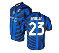 Inter Maglia 2024/2026 Maillot Home 2024/2025, Noir et Bleu, 12 Ans Mixte