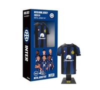 Inter - Maillot Home Jersey 2023-2024 Miniature en Aluminium avec étui à Assembler - Football, Milan, idée Cadeau, Objet de Collection, Produit Officiel