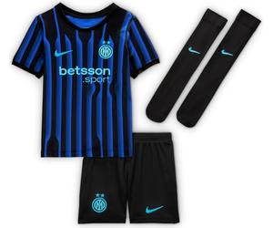 Inter Milan 2025/26 Stadium Home Ensemble de 3 pièces réplique Nike pour jeunes enfants, bleu Lyon/noir/bleu chlorine, HJ5621-439, S