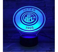 Inter Milan Football Club Inter Milan Led Veilleuse Usb 3D Illusion Serie A Football Logo Lampe De Chevet Cadeau Pour Enfants Dispositif