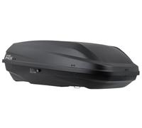 Inter Pack Coffre de Toit Stella 440 Noir Mat 360L, Charge 75kg Double Ouverture pour Transport de 5 Paires de Skis et Bagages sur Barres de Toit de 57 à 84 cm