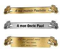 Inter Plaque Funéraire personnalisé - Texte pour Plaque Funéraire - Inter en Acrylique - Forme et Texte Personnalisable (Ange, Grand)